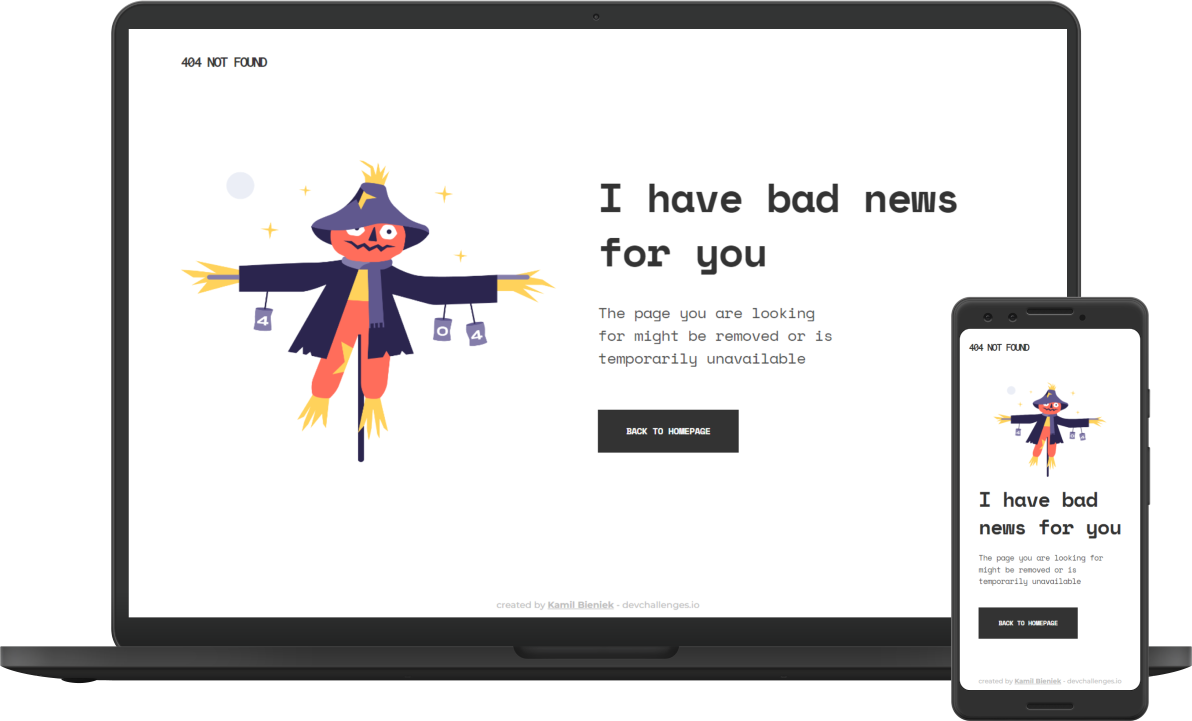 Project 404-not-found-devchallenges